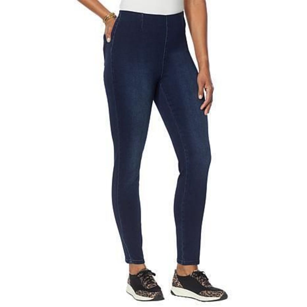 D2G DIANE GILMAN VIRTUAL STRETCH PULL-ON SKINNY JEAN  TAUPE  XXS